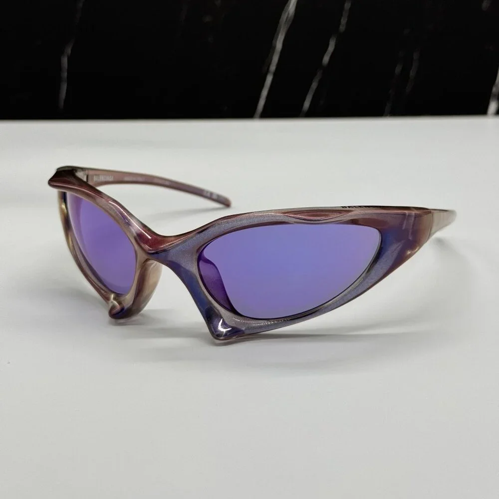 NEW BALENCIAGA SUNGLASSES PURPLE UNISEX BALENCIAGA BB0352S 002
